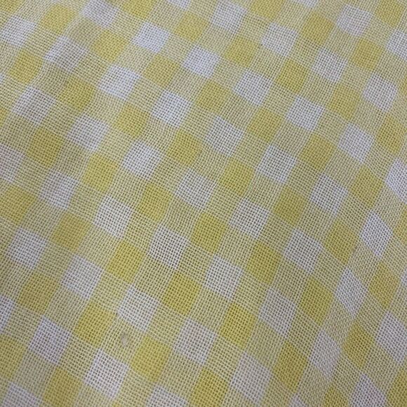 Lands' End Womens Plaid Checked Cotton Long Sleeve Button Up Shirt Yellow Size 2 - Picture 6 of 12